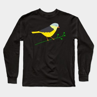 Colorful yellow bird Long Sleeve T-Shirt